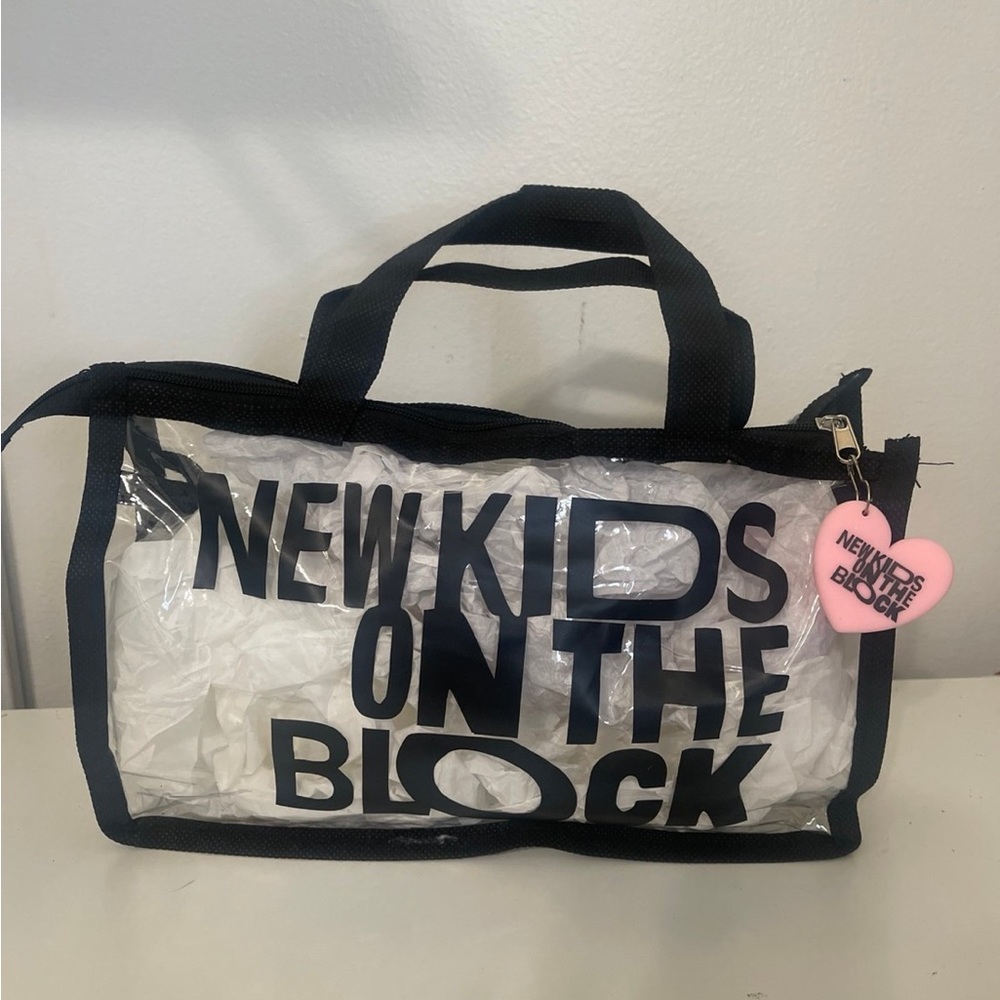 💓Handmade NKOTB Clear concert bag- stadium approved. -light pink heart-. 🩷 NEW